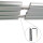 Vorhangschiene Aluminium Silber "4 Lauf" 480cm (4x120cm)