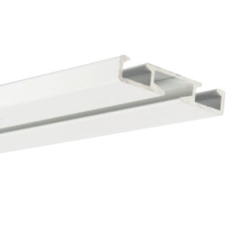 Aluminium Vorhangschiene "Weiß -1/2 Lauf" - 90cm