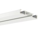 Aluminium Vorhangschiene "Weiß -1/2 Lauf" - 90cm