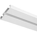 Aluminium Vorhangschiene "Weiß -1/2 Lauf" - 90cm