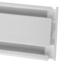 Seitendeckel für "Weiß - 1/2 Lauf" Aluminium Vorhangschiene