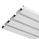 Aluminium Vorhangschiene "Weiß - 3/4 Lauf" - 90cm