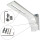 Wandträger für "Weiß - 3/4 Lauf" Aluminium Vorhangschiene