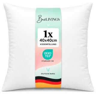 Füllkissen 40x40cm Innenkissen mit Premium Mikrofaserfüllung und -bezug