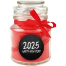 Duftkerze im Glas - Neujahr Rot - Bonbon 120gr (30h)