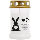 Grabkerzen für Kleintiere mit Motiv Hase 40h