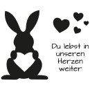 Grabkerzen für Kleintiere mit Motiv Hase 40h