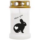 Grabkerzen für Kleintiere mit Motiv Kaninchen 40h