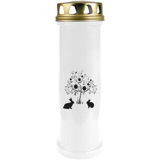 Grabkerzen für Kleintiere mit Motiv Hase & Kaninchen 100h