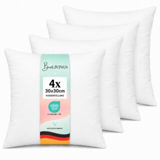 Füllkissen 30x30cm 4er-Pack Innenkissen mit Premium Mikrofaserfüllung und -bezug