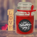 Duftkerze im Glas - Valentinstag Bonbon 500gr ( 110h ) Valentines Day