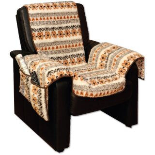 Sesselschoner beige - gemustert