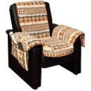 Sesselschoner beige - gemustert