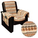 Sesselschoner beige - gemustert