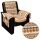 Sesselschoner beige - gemustert