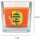 Duftkerze im Glas - Karneval Orange - Viereck 190gr (50h)