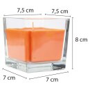 Duftkerze im Glas - Karneval Orange - Viereck 190gr (50h)