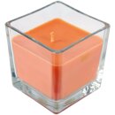 Duftkerze im Glas - Karneval Orange - Viereck 190gr (50h)