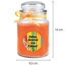 Duftkerze im Glas - Karneval Orange - Bonbon 500gr (110h)