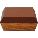 Tiersarg aus 100% Wellpappe Holzdesign Größe S inkl. 40h Grabkerze Hamster & Meerschweinchen Motiv