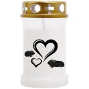 Tiersarg aus 100% Wellpappe Holzdesign Größe S inkl. 40h Grabkerze Hamster & Meerschweinchen Motiv