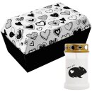 Tiersarg aus 100% Wellpappe Herzdesign Größe S...