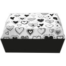 Tiersarg aus 100% Wellpappe Herzdesign Größe S inkl. 40h Grabkerze Hamster Motiv