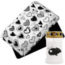 Tiersarg aus 100% Wellpappe Herzdesign Größe S inkl. 40h Grabkerze Hamster Motiv