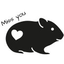 Tiersarg aus 100% Wellpappe Herzdesign Größe S inkl. 40h Grabkerze Hamster Motiv