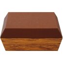 Tiersarg aus 100% Wellpappe Holzdesign Größe M inkl. 48h Grabkerze Herz Motiv