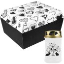 Tiersarg aus 100% Wellpappe Herzdesign Größe M...