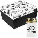 Tiersarg aus 100% Wellpappe Herzdesign Größe M...