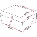 Tiersarg aus 100% Wellpappe Herzdesign Größe M inkl. 48h Grabkerze Hamster & Meerschweinchen Motiv