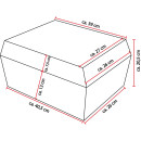 Tiersarg aus 100% Wellpappe Holzdesign Größe S inkl. 100h Grabkerze Hase Motiv