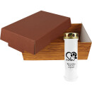 Tiersarg aus 100% Wellpappe Holzdesign Größe L inkl. 100h Grabkerze Hund Motiv