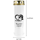 Tiersarg aus 100% Wellpappe Holzdesign Größe L inkl. 100h Grabkerze Hund Motiv