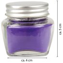Duftkerze im Glas "Macaron Blueberry" mit Deckel, 12er Pack mit je ca. 7 Std. Brenndauer, Ø6cm