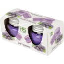 Duftkerze im Glas "Macaron Blueberry" mit Deckel, 12er Pack mit je ca. 7 Std. Brenndauer, Ø6cm
