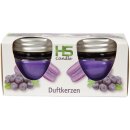 Duftkerze im Glas "Macaron Blueberry" mit Deckel, 12er Pack mit je ca. 7 Std. Brenndauer, Ø6cm