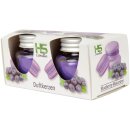 Duftkerze im Glas "Macaron Blueberry" mit Deckel, 12er Pack mit je ca. 7 Std. Brenndauer, Ø6cm