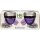 Duftkerze im Glas "Macaron Blueberry" mit Deckel, 12er Pack mit je ca. 7 Std. Brenndauer, Ø6cm