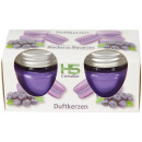 Duftkerze im Glas "Macaron" 2er-Pack Blueberry