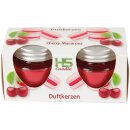 Duftkerze im Glas „Macaron“ Cherry fruchtig & süß 2er-Pack
