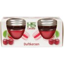 Duftkerze im Glas „Macaron“ Cherry fruchtig & süß 2er-Pack