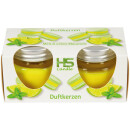 Duftkerze im Glas "Macaron" 2er-Pack Mint & Limes