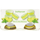 Duftkerze im Glas "Macaron" 2er-Pack Mint & Limes