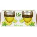 Duftkerze im Glas "Macaron" 2er-Pack Mint & Limes