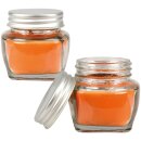 Duftkerze im Glas „Macaron“ Orange fruchtig & frisch 2er-Pack