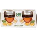 Duftkerze im Glas „Macaron“ Orange fruchtig & frisch 2er-Pack