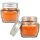Duftkerze im Glas „Macaron“ Orange fruchtig & frisch 2er-Pack